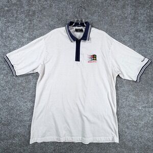Luna Pier Windows NT 5.0 Polo Shirt Mens XL White Rock‎ Solid Power Resort Wear